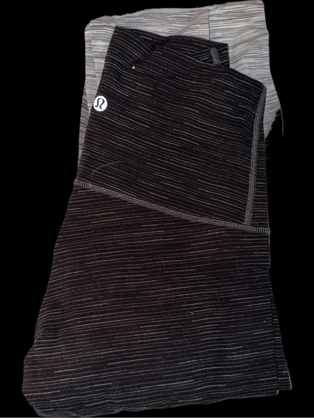 lululemon athletica Black Heather Striped High-Rise Leggings